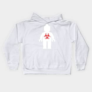 White Minifig with Radioactive Symbol Kids Hoodie